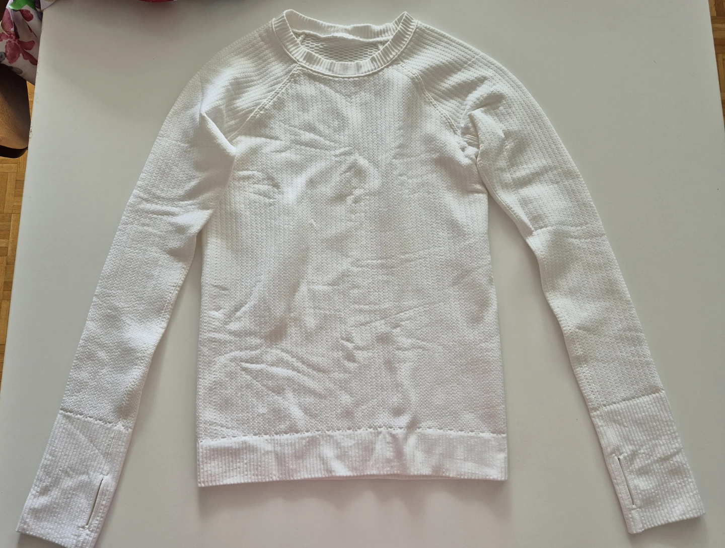 White Long Sleeve Athletic Shirt