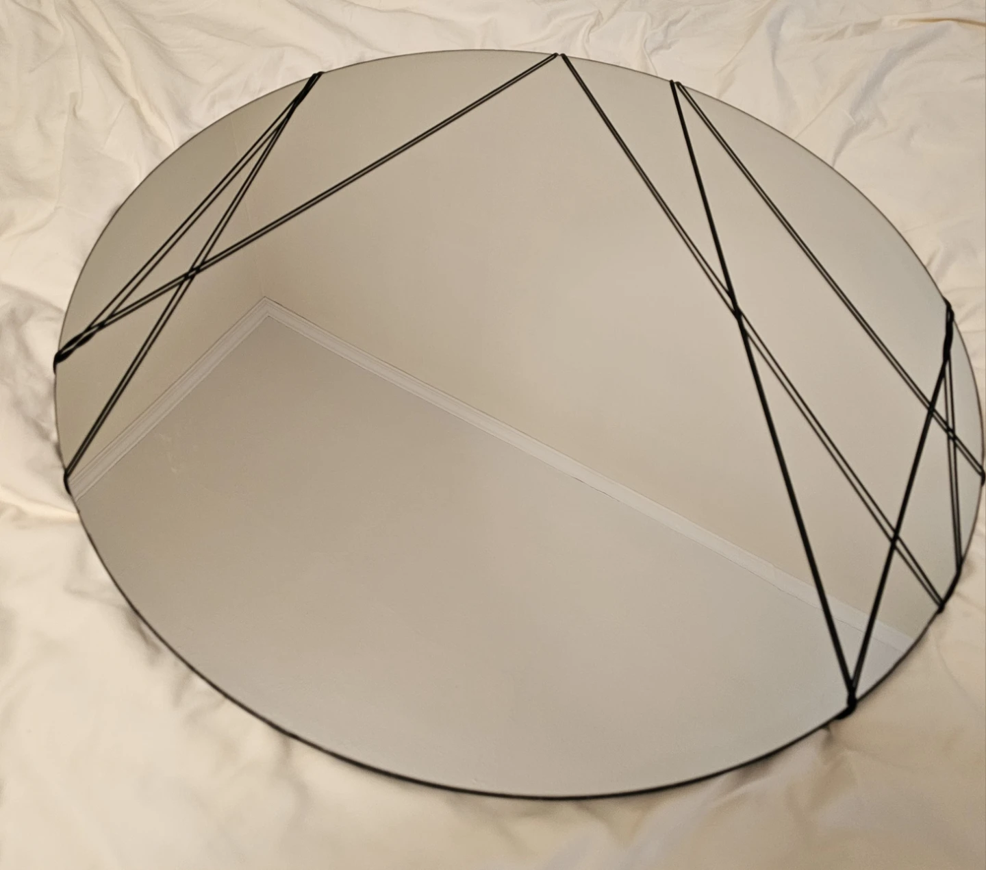 Modern round wall mirror. 31" - photo 3
