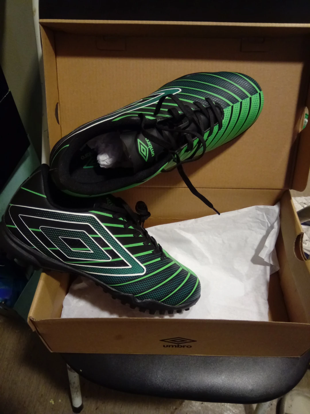 Umbro Soccer Cleats - Black/Green