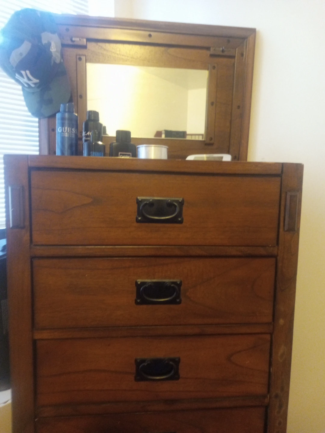 Wooden Dresser with Mirror