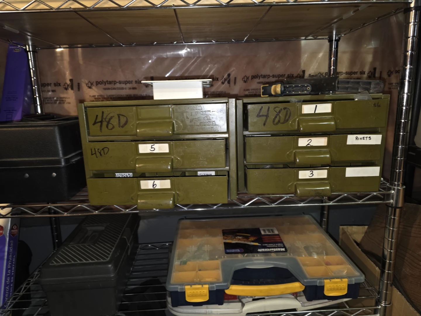 Vintage Metal Parts Organizer Cabinet - photo 2