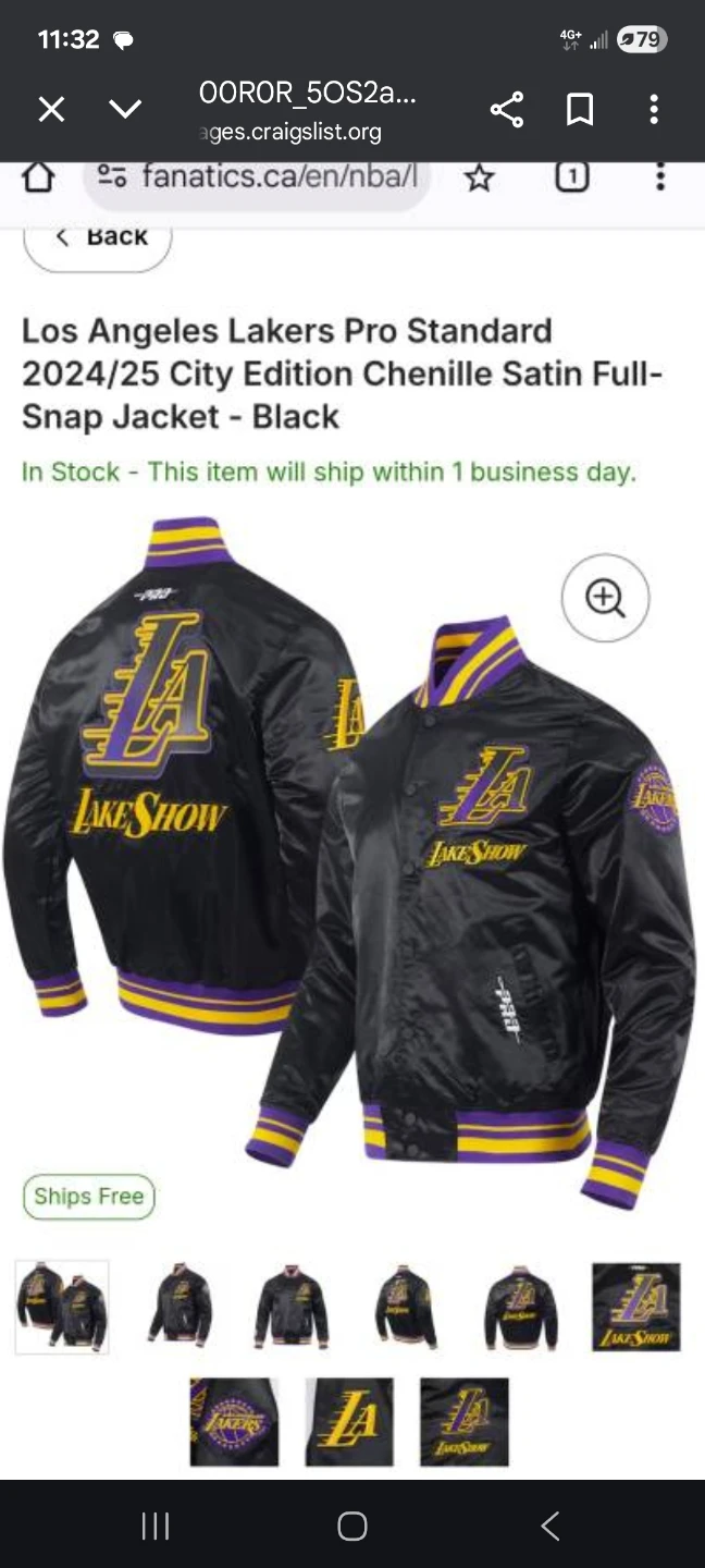Los Angeles Lakers Pro Standard City Edition Jacket - Black