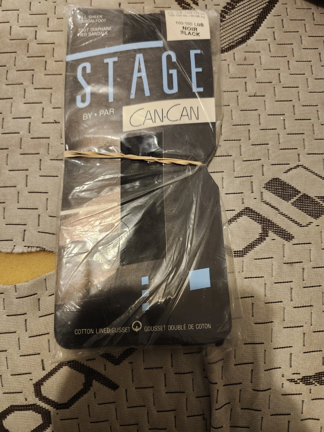 Stage by Par Can-Can All Sheer Sandal Foot Tights - Black