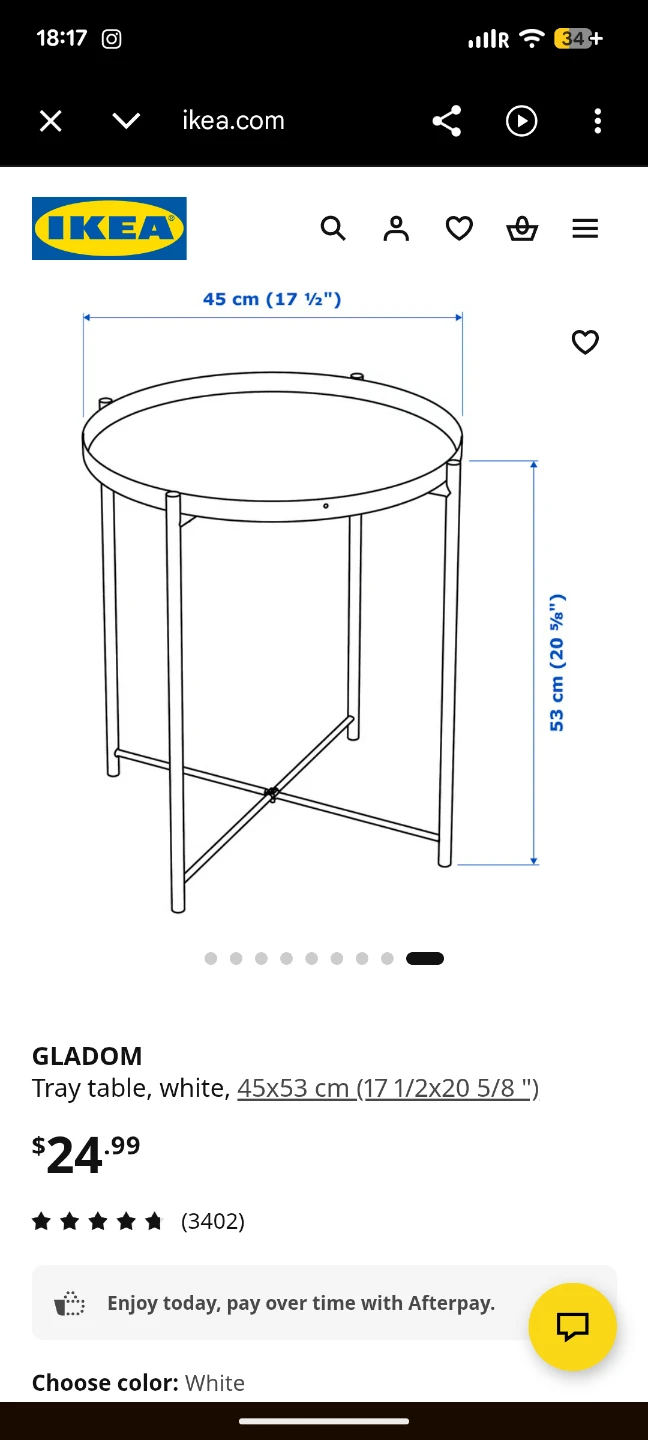 IKEA White Tray side Table/ petite table Ikea blanche - photo 5