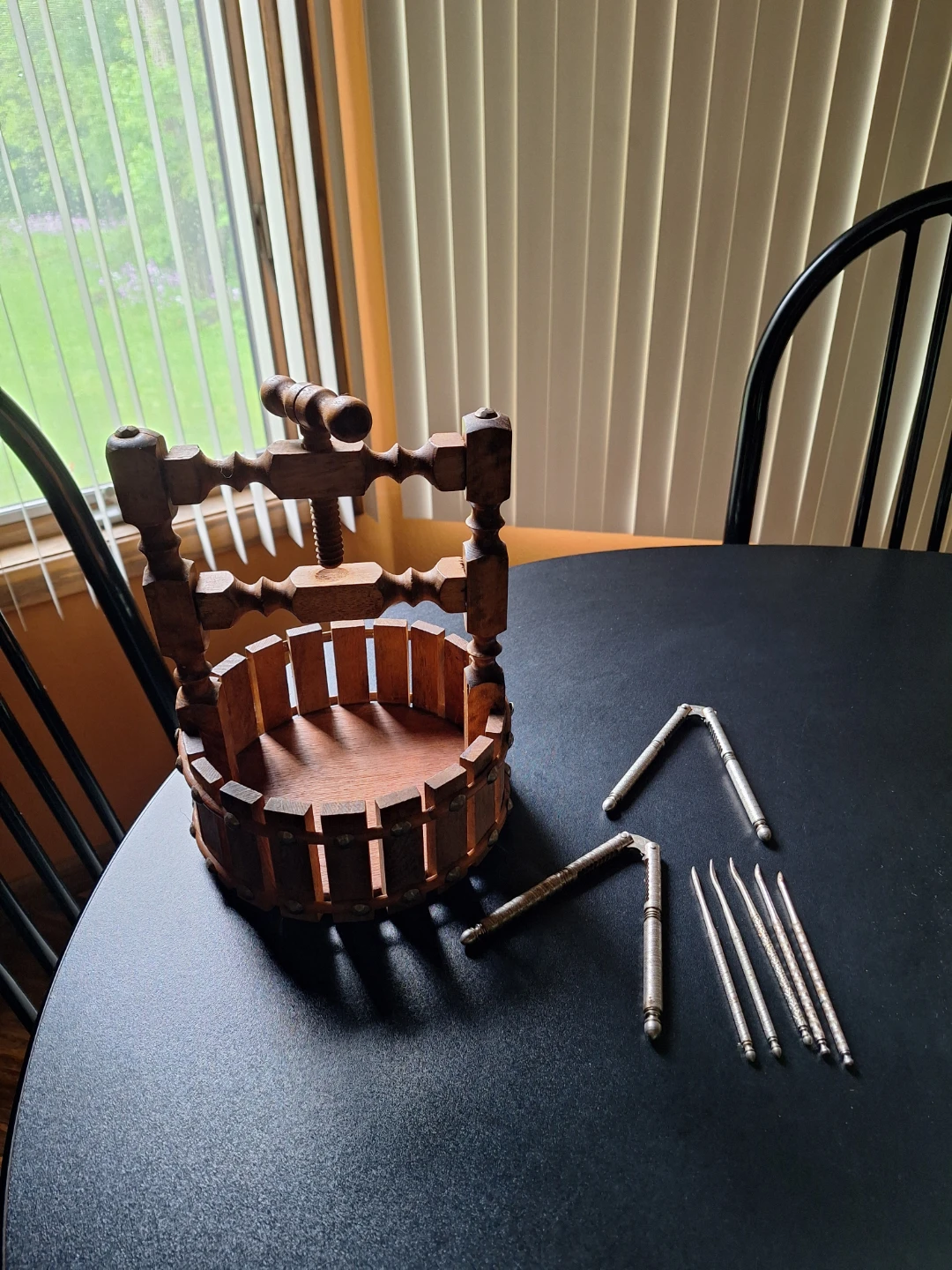 Vintage Wooden Nutcracker Set with Pick Set
