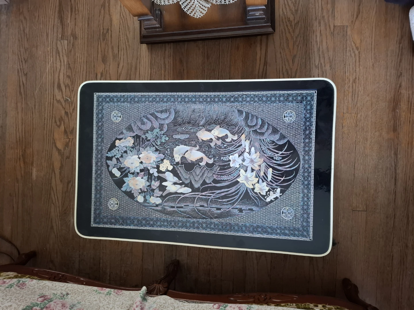 Decorative Tray Table with Mother of Pearl Inlay - photo 4