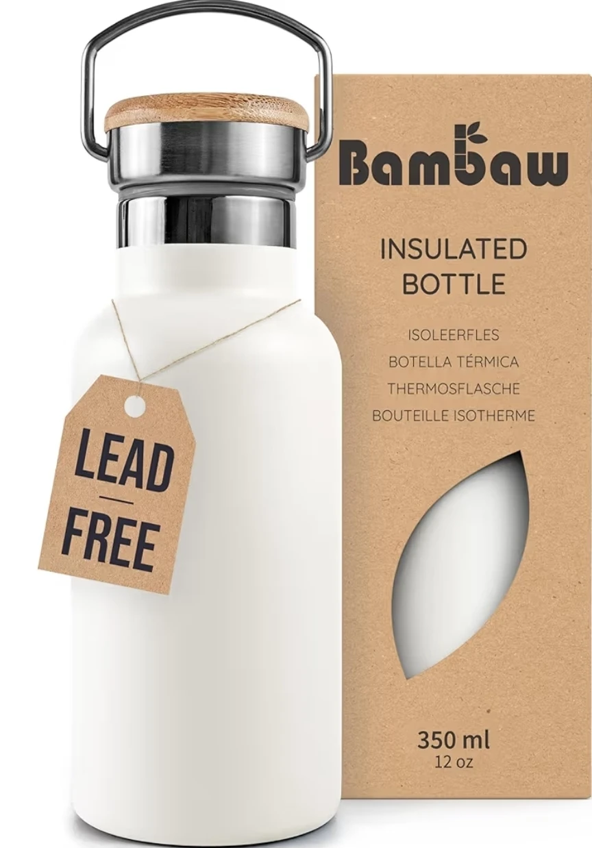 Bambaw Insulated Bottle - White 350ml