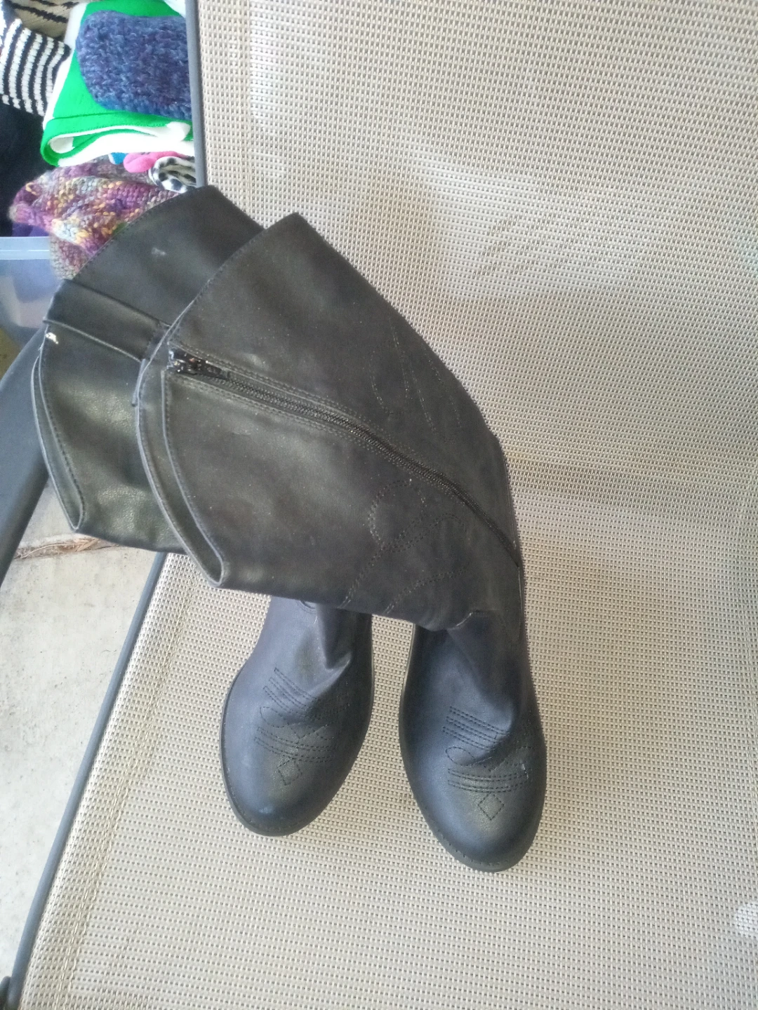 Black Cowboy Boots - Size 9M