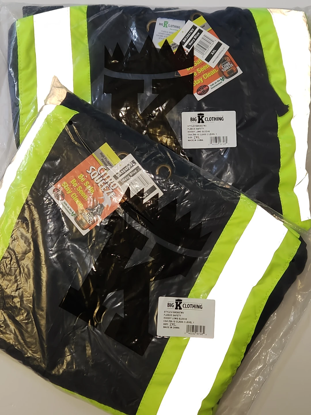 High Visibility Zip-up Hoodies (XXL) - photo 2
