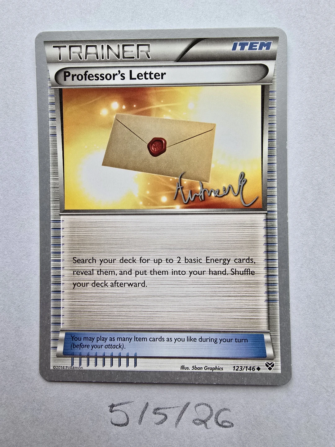 Pokémon Card - Professor's Letter (2014 World Championship) ✉️