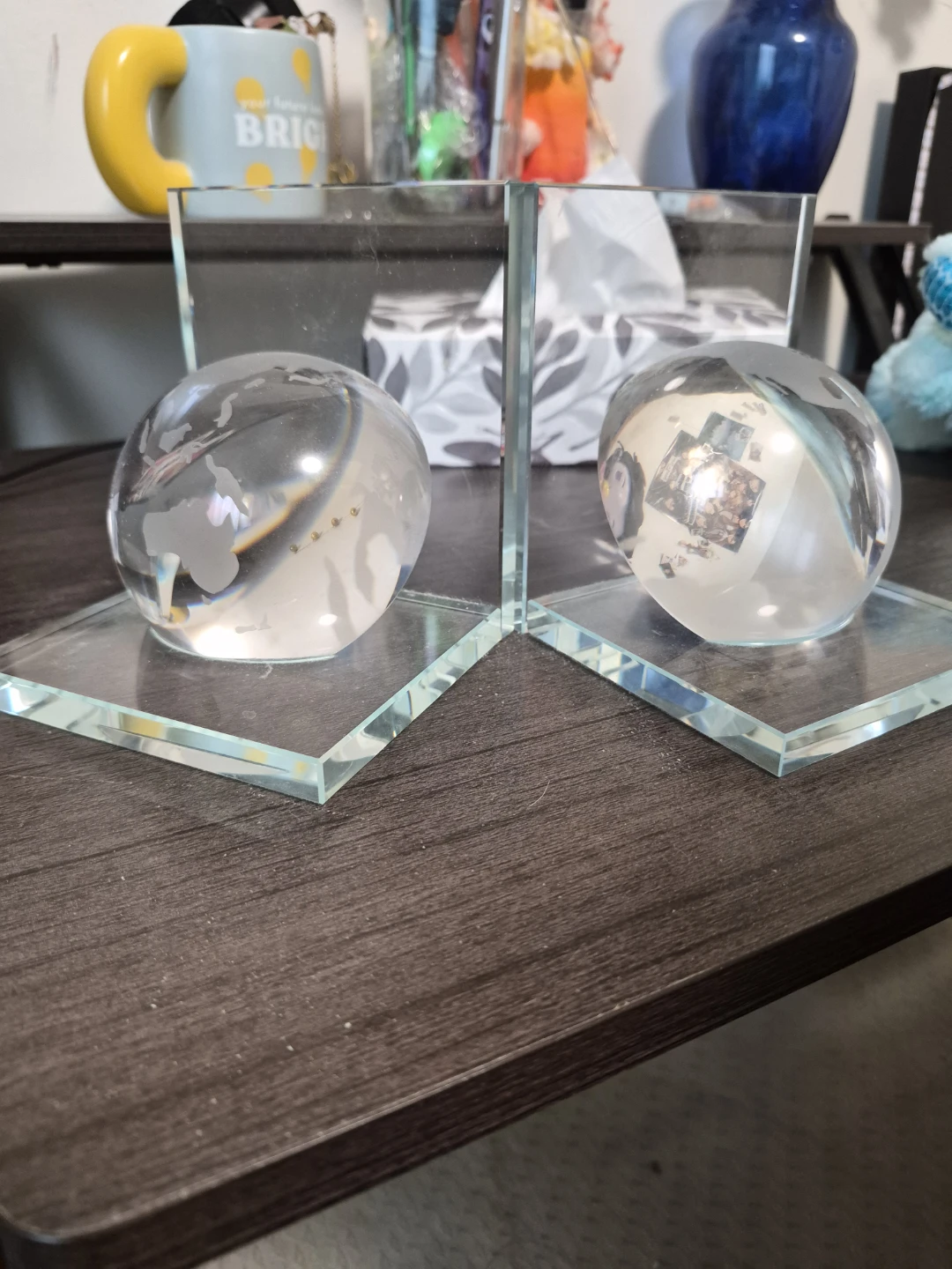 Glass Globe Bookends - photo 3