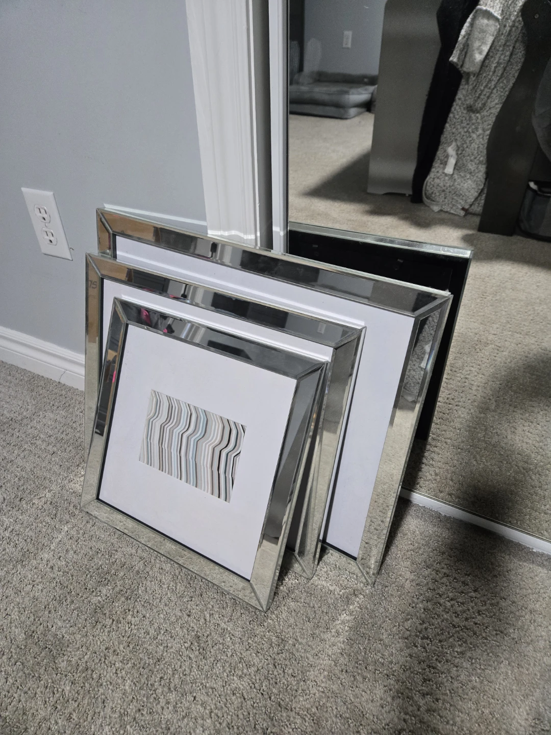 Large Mirrored Picture Frames - Set of 4 - photo 3