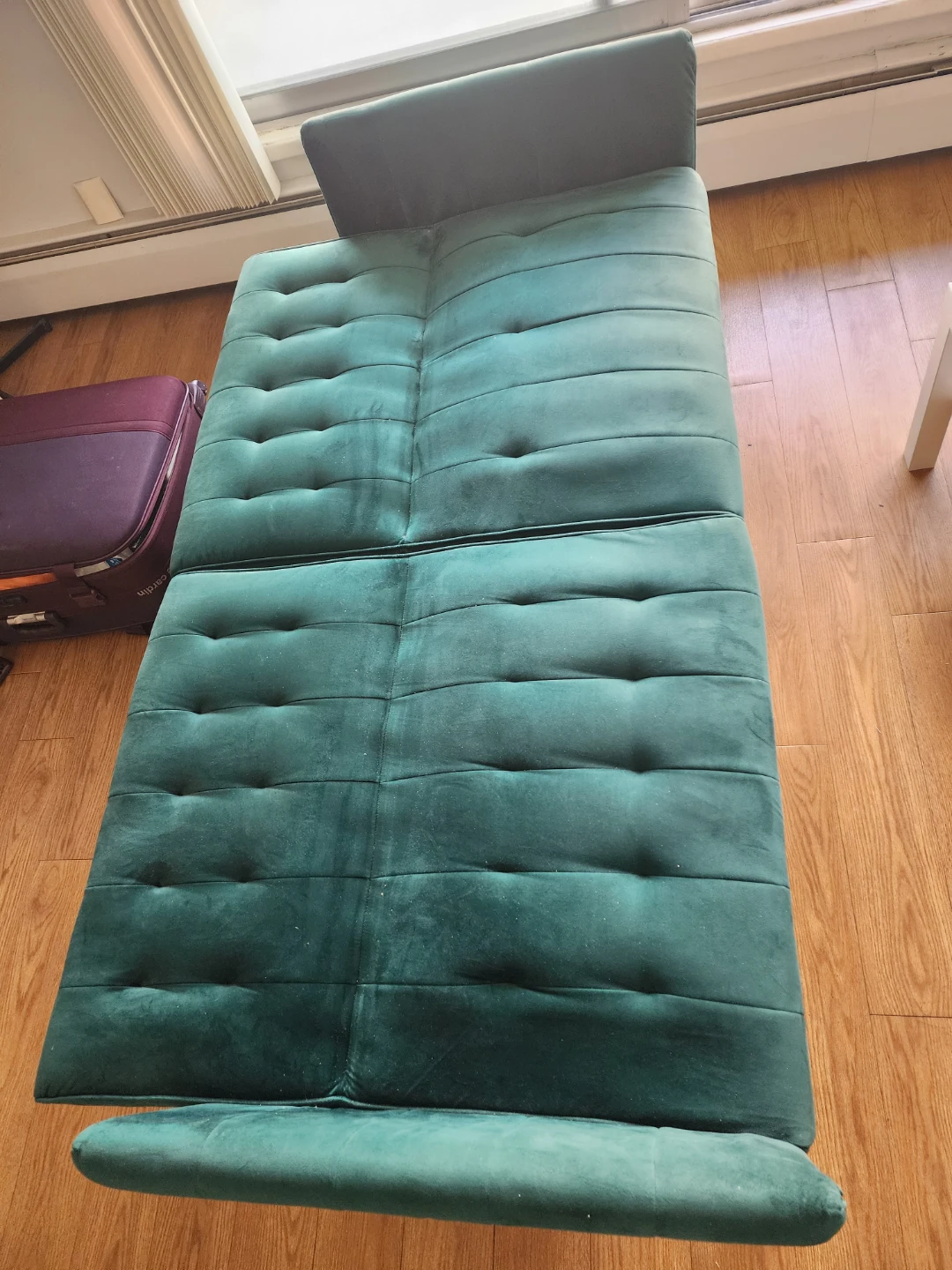 Green Teal Velvet Tufted Sofa bed - photo 2