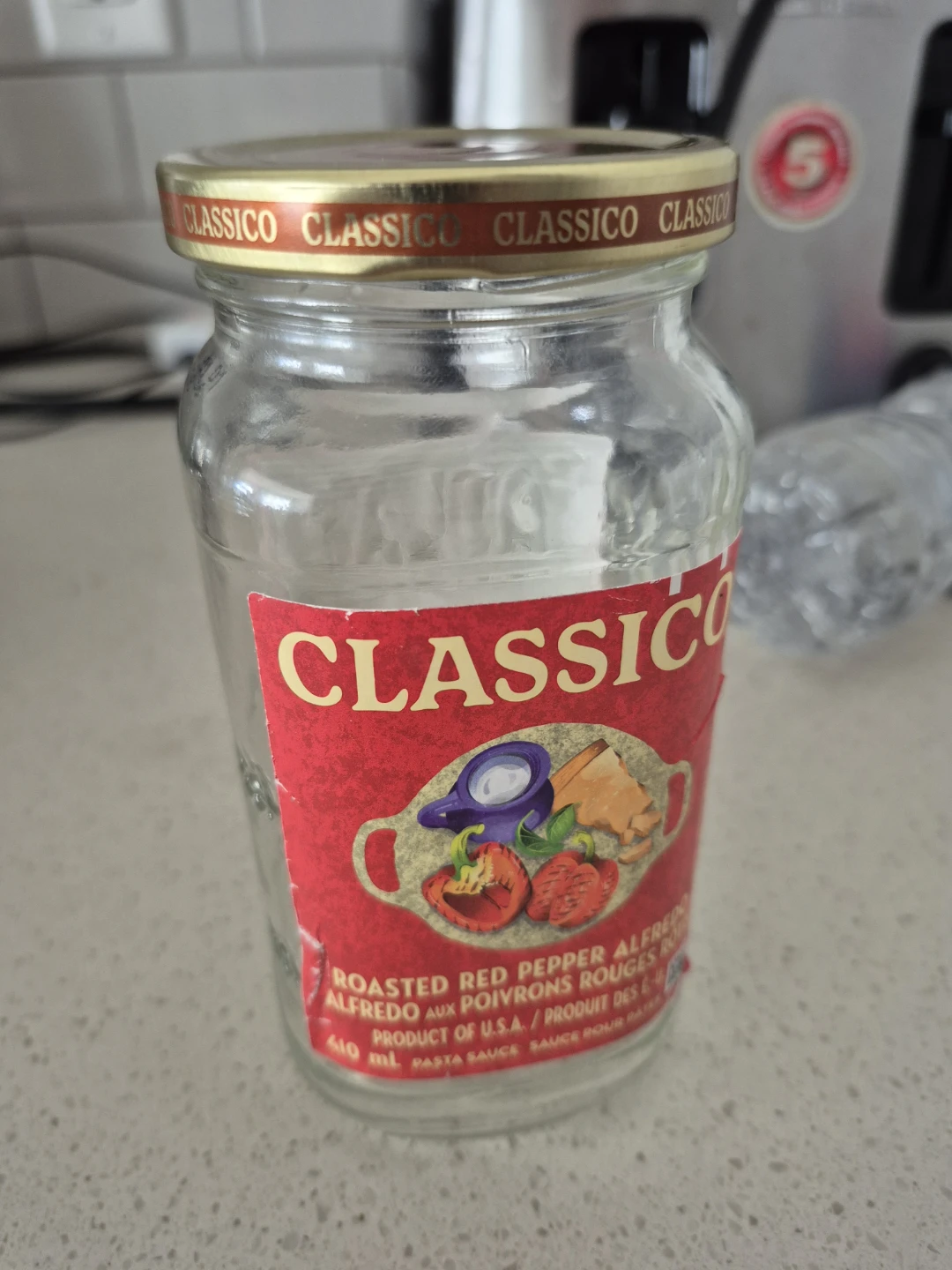 Classico Roasted Red Pepper Alfredo Pasta Sauce Jar