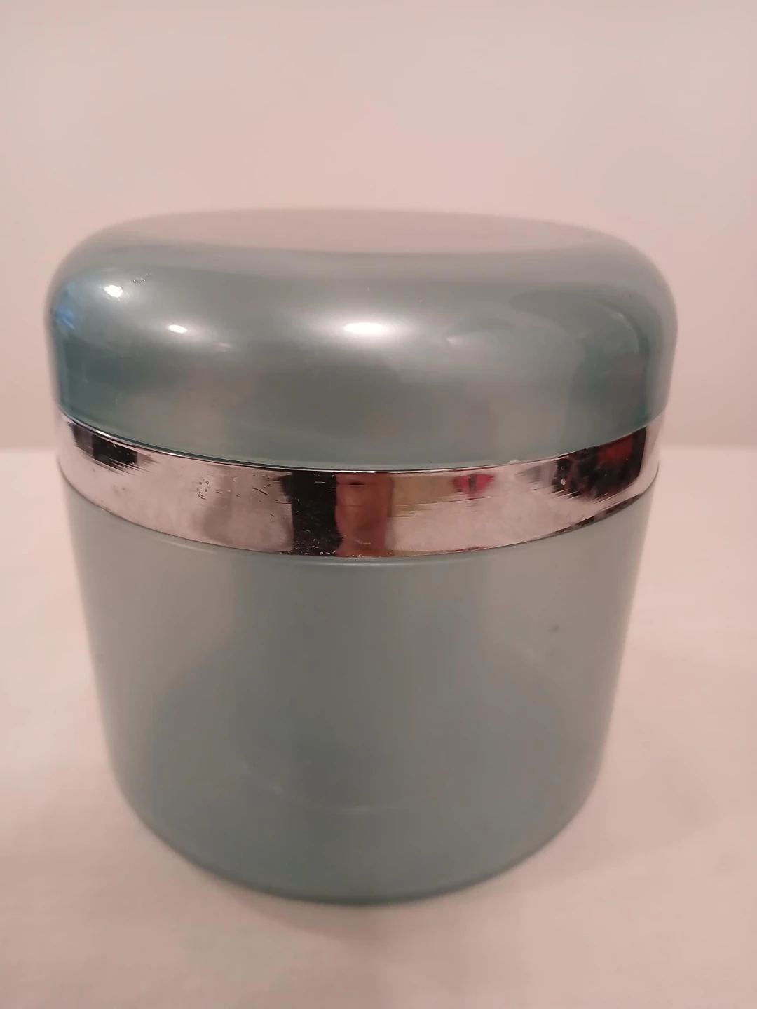 Vintage Vanity Jar with Lid and Silver Trim. Pick up only. - photo 2