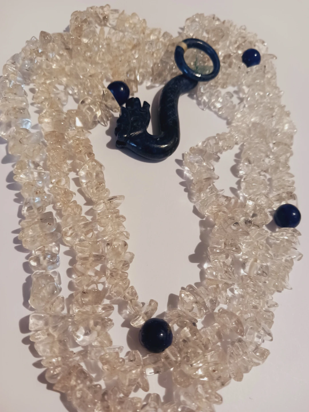 Genuine Crystal Stone Necklace with Dragon Clasp - photo 5