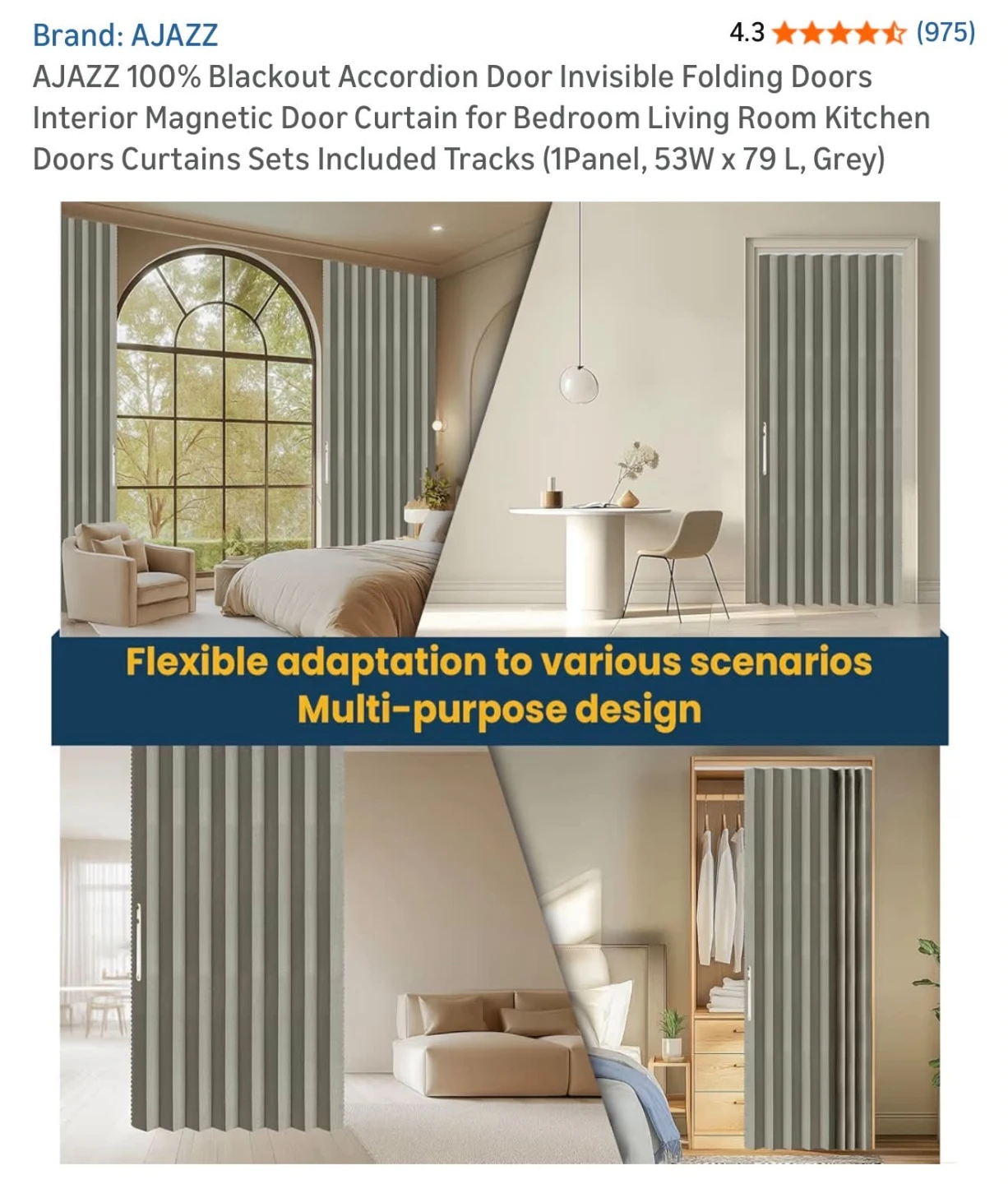 Accordion Style Door Curtain - photo 3