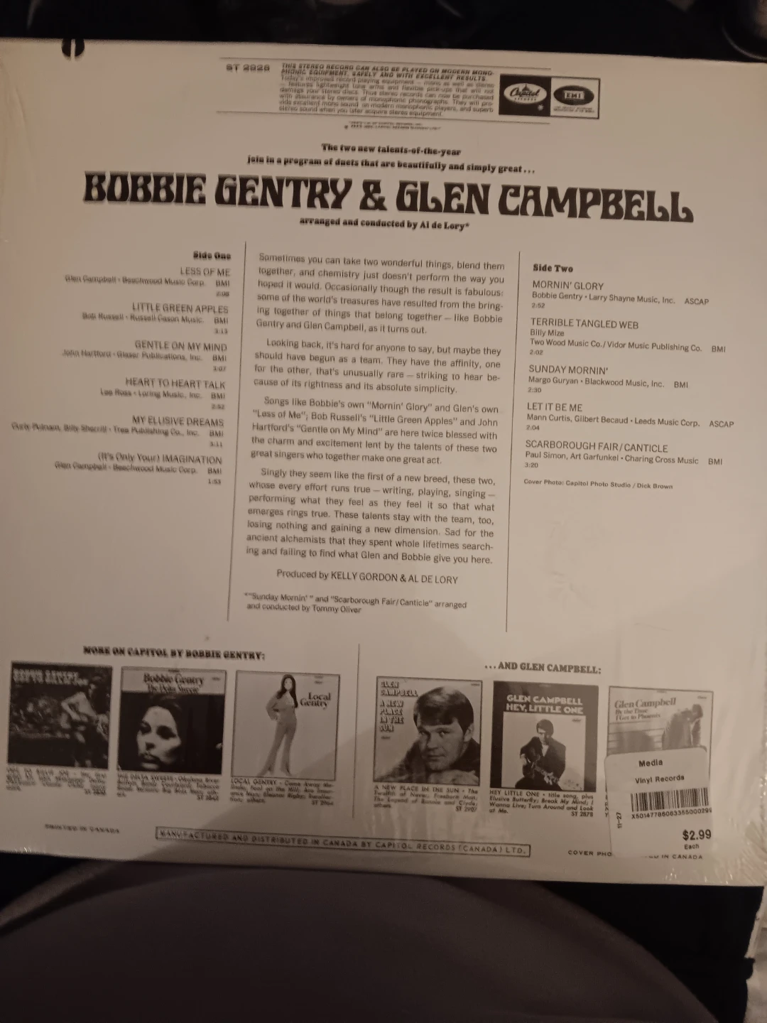 Bobbie Gentry and Glen Campbell Vinyl Record - photo 2