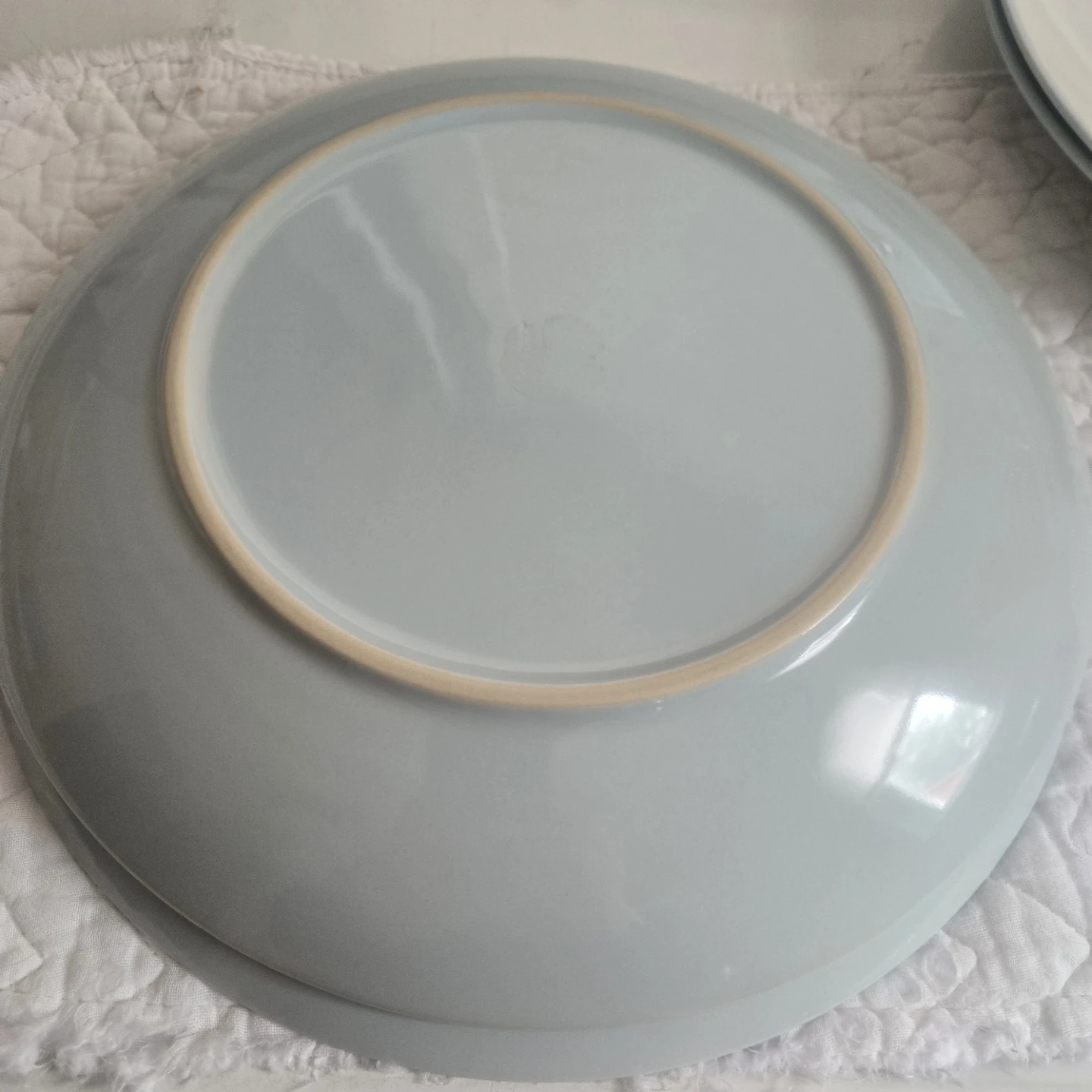 Set of 4 White Plates with Blue Rim - photo 3