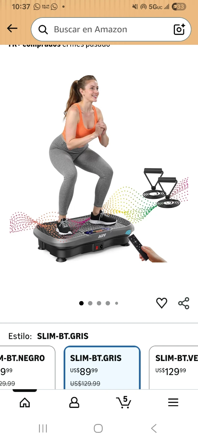 AXV Vibration Plate Fitness Machine with Resistance Bands
