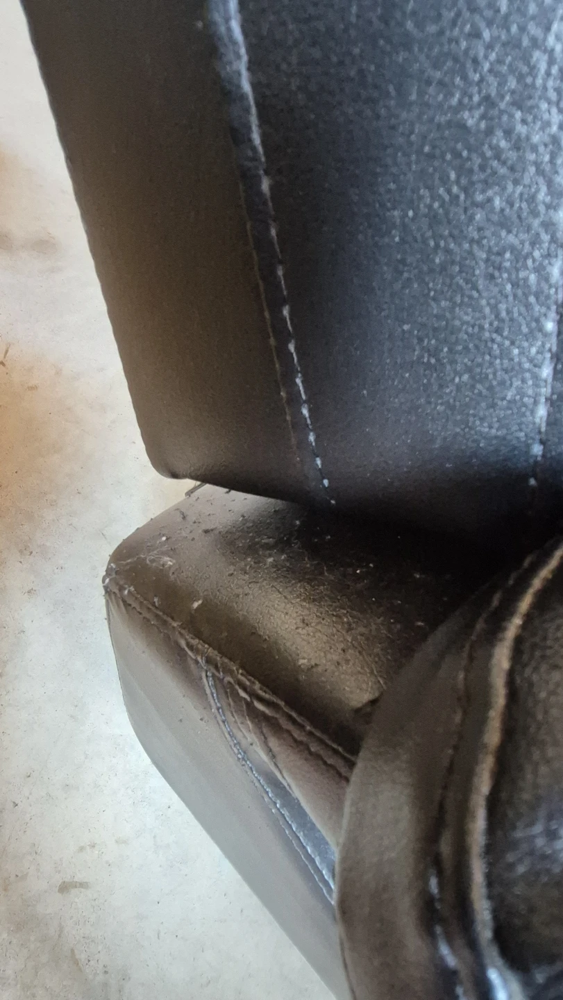 Black Faux Leather Reclining Sofa and Loveseat Set - photo 5