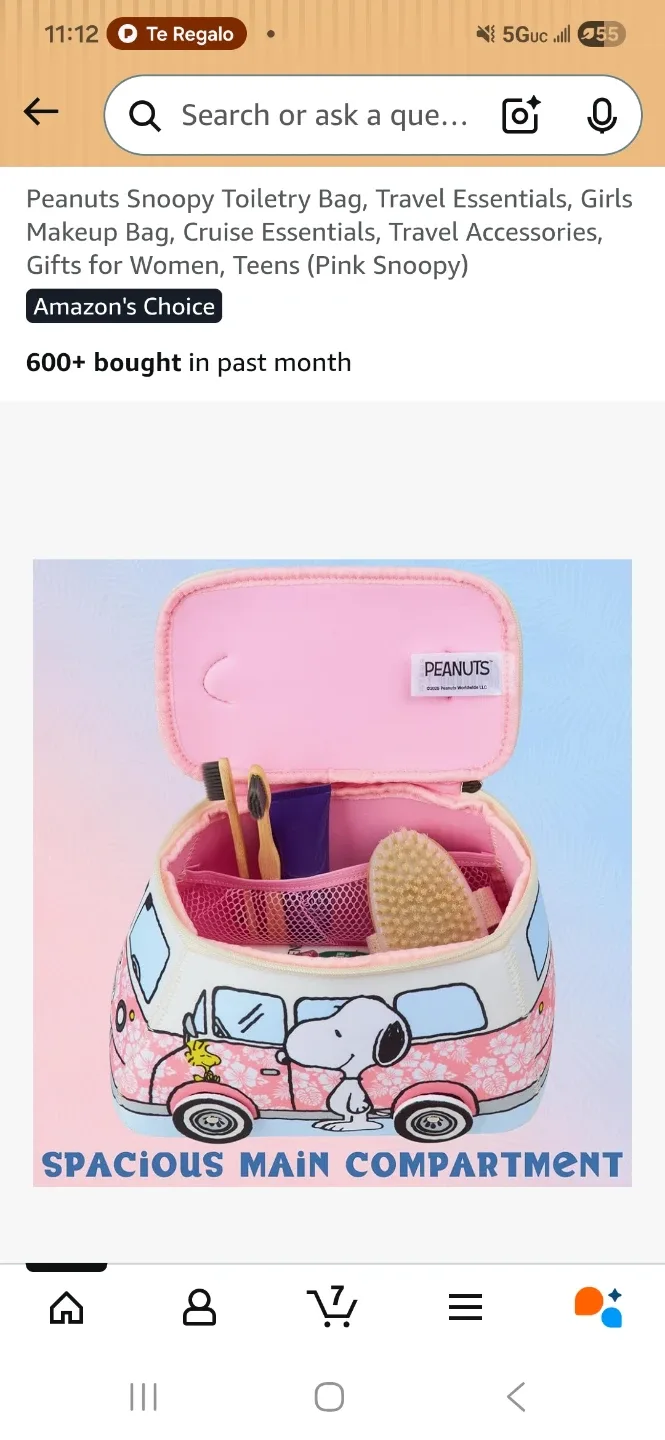 Peanuts Snoopy Toiletry Bag - Pink Van Design - photo 4