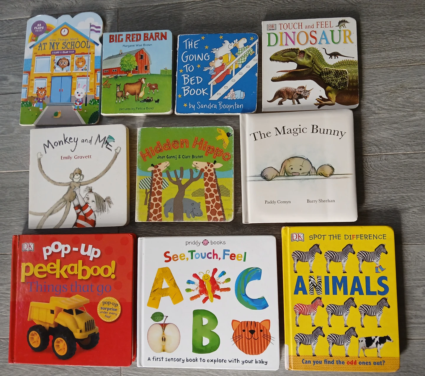 Bundle of 10 Children's Board Books.