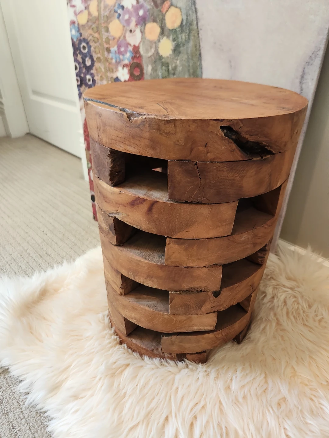 Indonesian teak Accent Table OR Stool - photo 3
