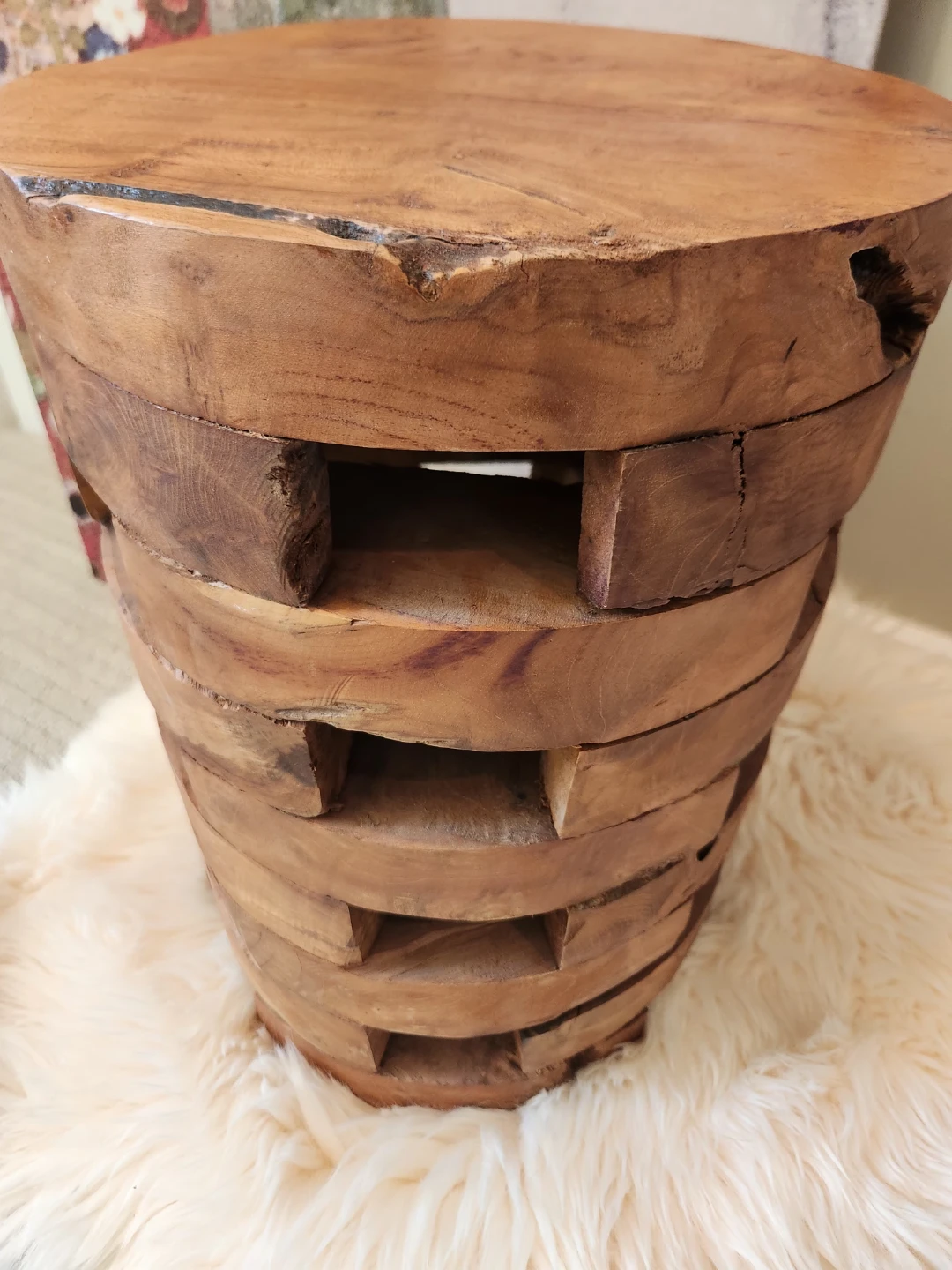 Indonesian teak Accent Table OR Stool - photo 4