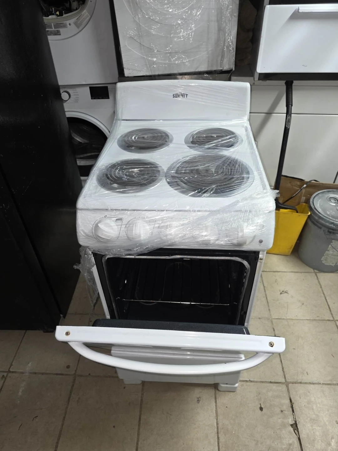 Summit 20in white Electric 220v stove