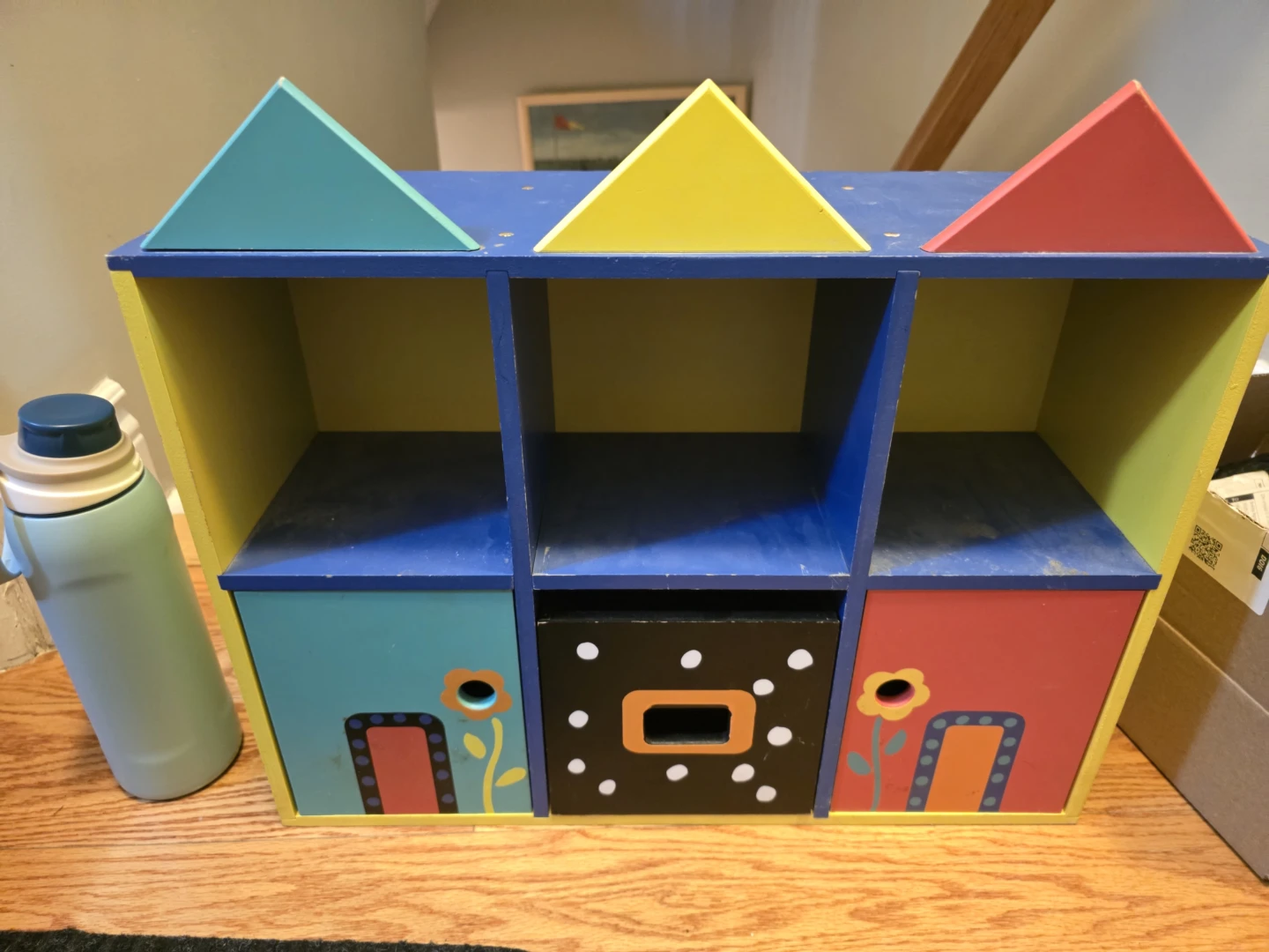 Colorful Wooden Toy Organizer Shelf - photo 2