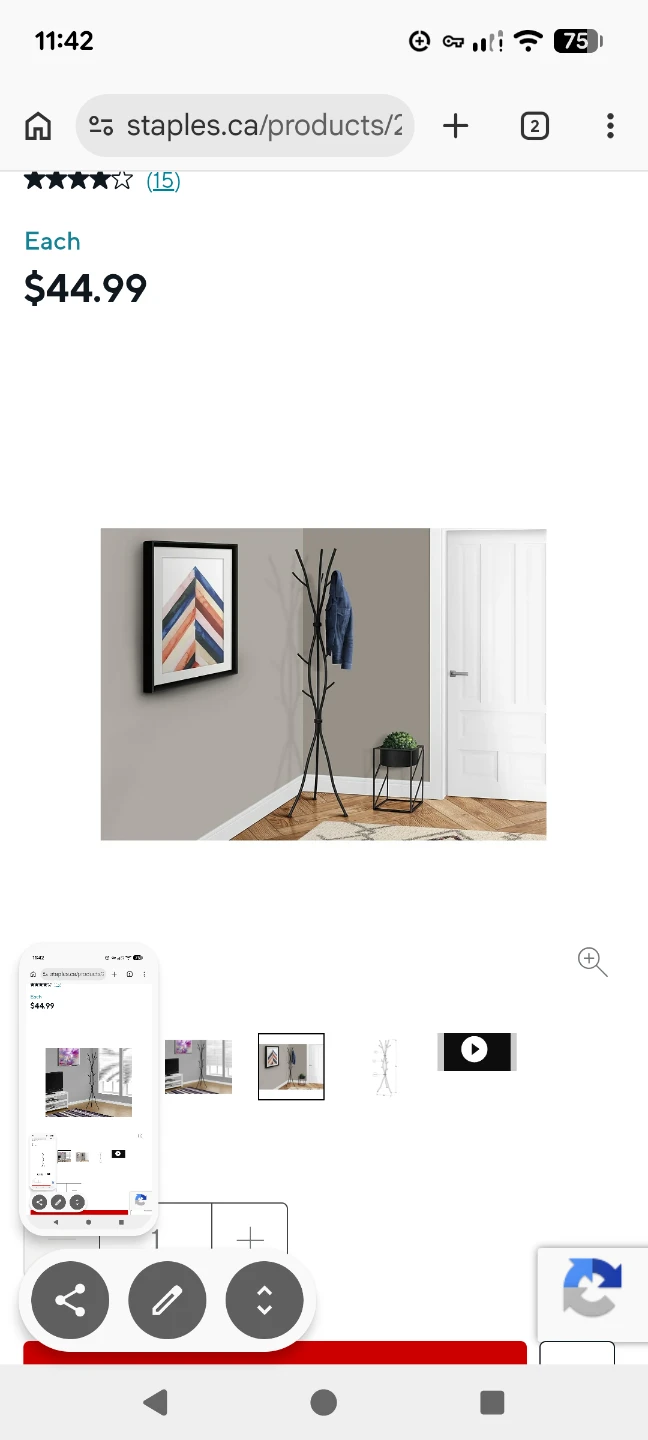 Coat Rack - Black Metal - photo 2