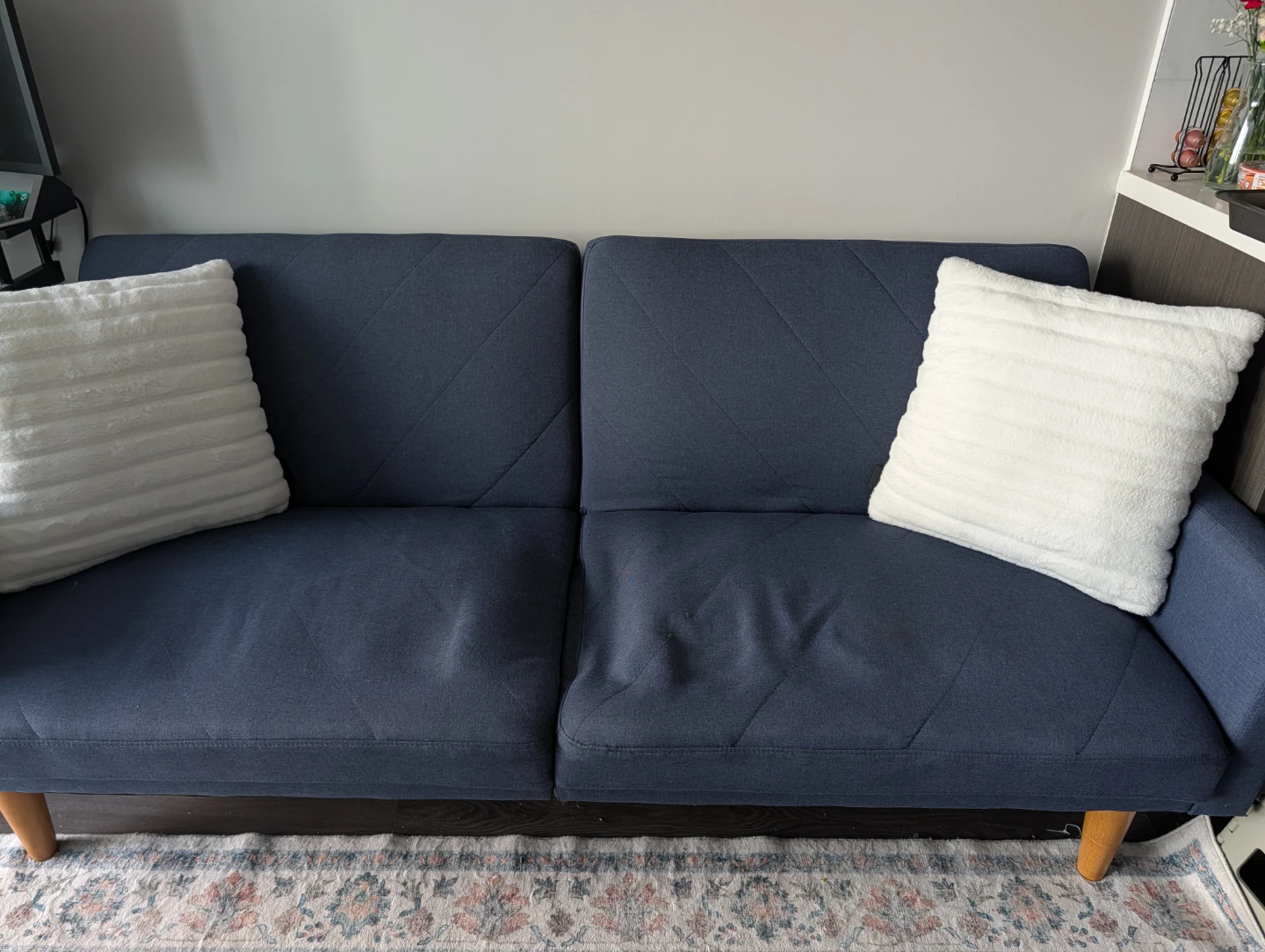 Dark Blue Futon Sofa - photo 2