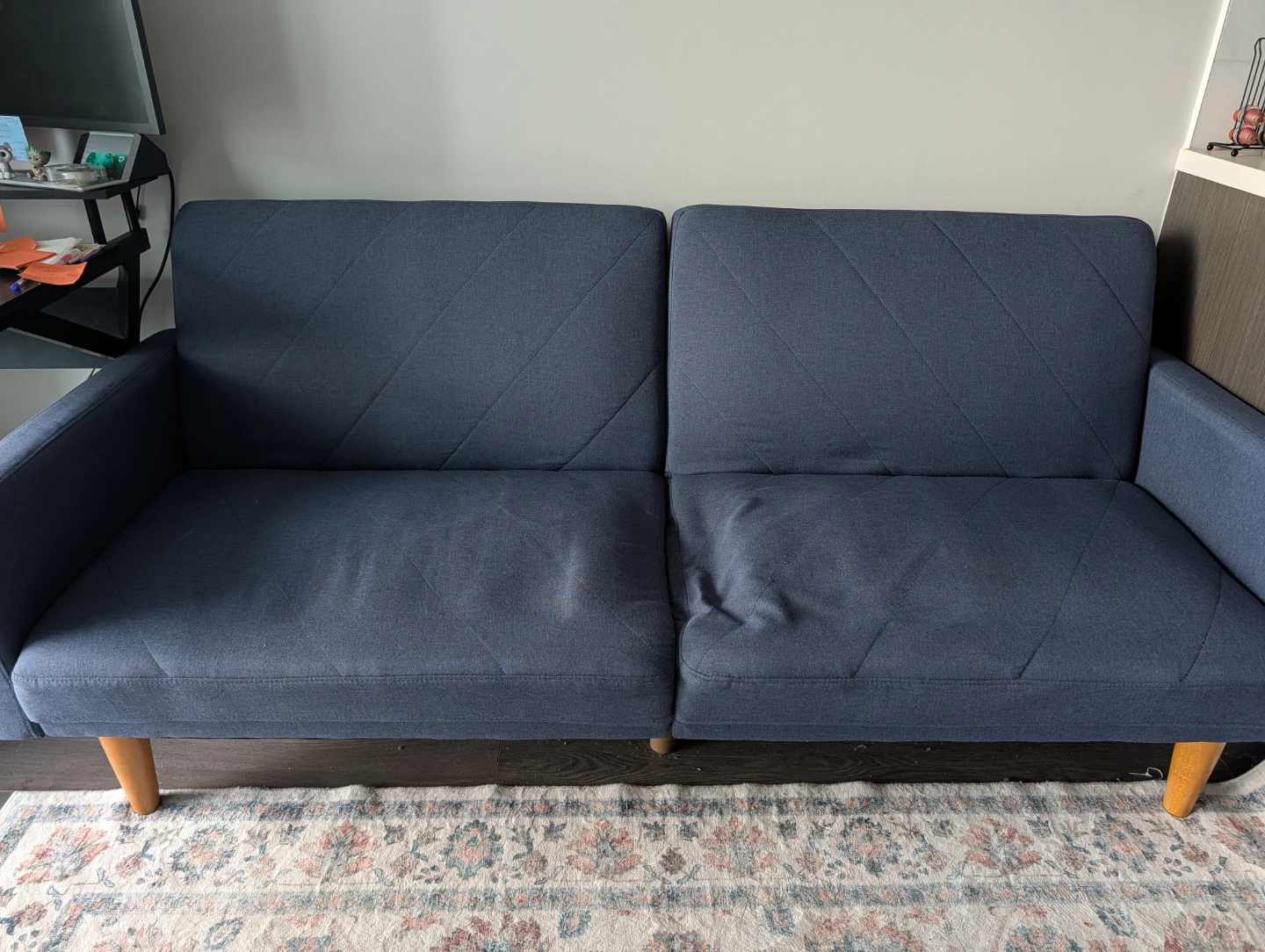 Dark Blue Futon Sofa - photo 4