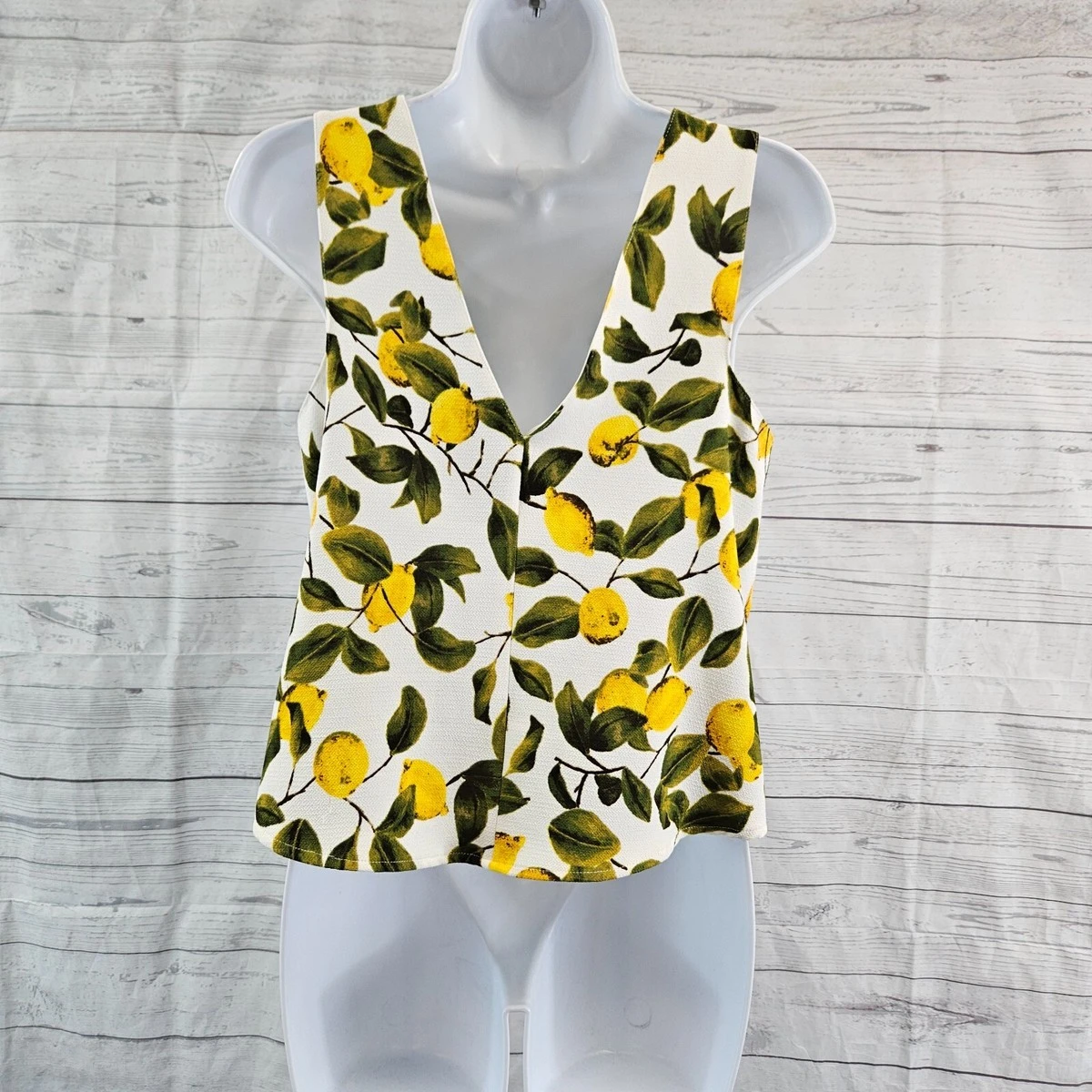ZARA Lemon Print Top (XS) - photo 3