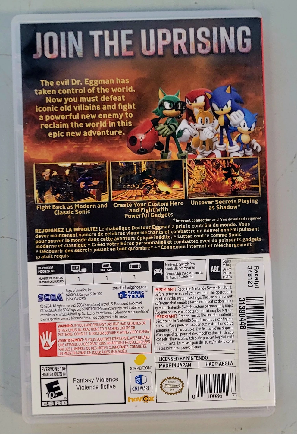 Nintendo Switch Sonic Forces (31390448) - photo 2