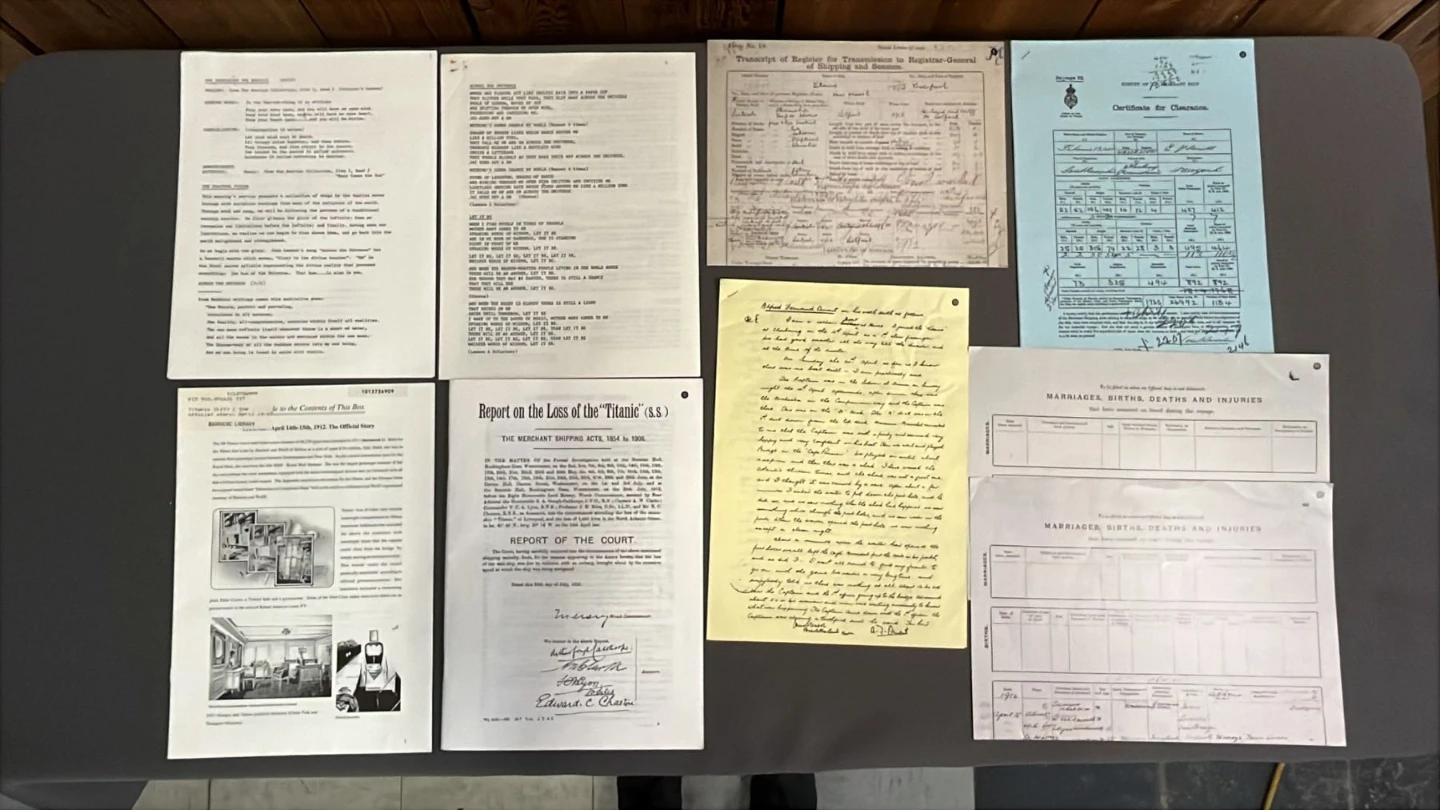 Vintage RMS Titanic Historical Document Replica Memorabilia Kit