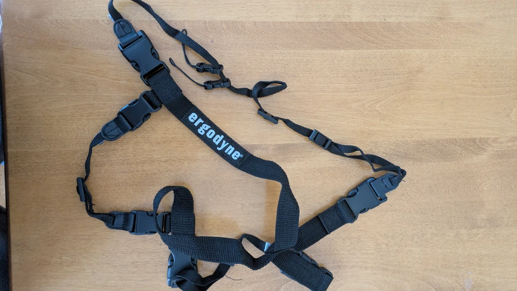 Ergodyne Black Adjustable barcode lanyard harness