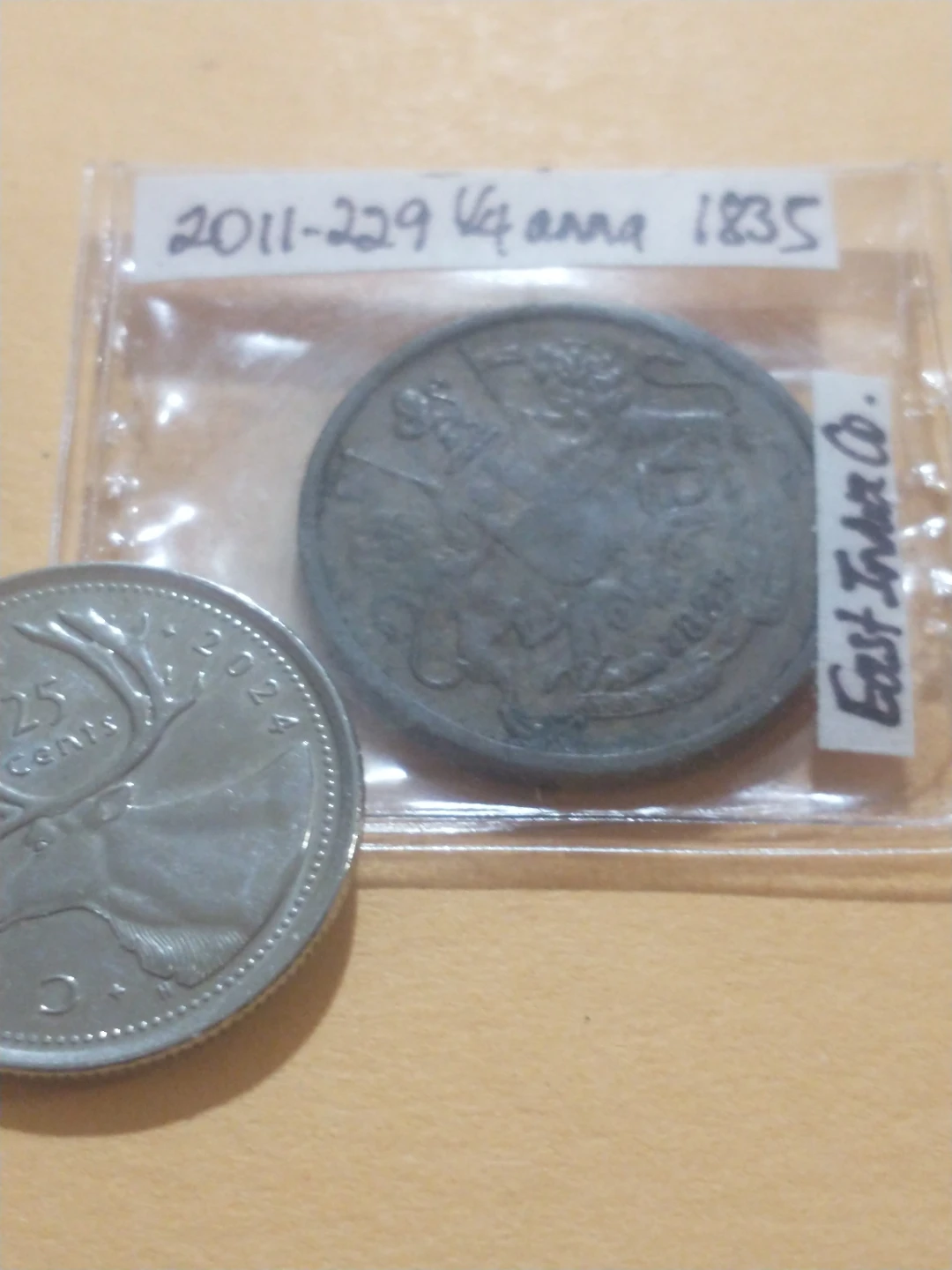 1835 East India Company 1/4 anna - photo 4