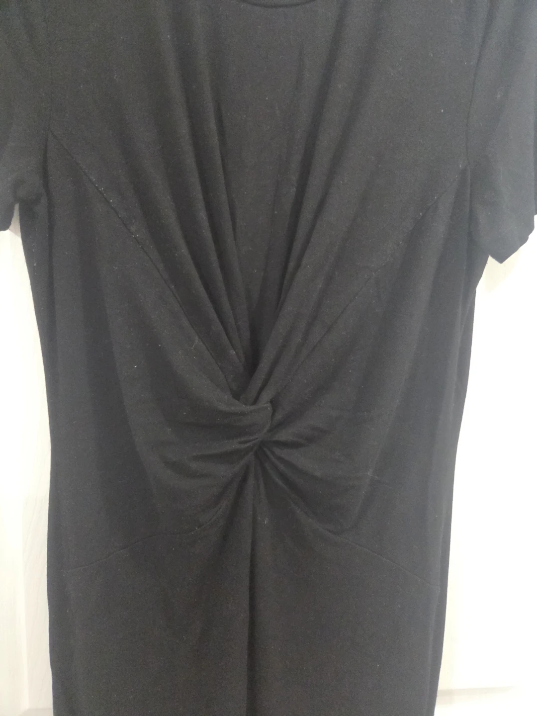 Black Twist Front T-Shirt Dress - Size L - photo 2