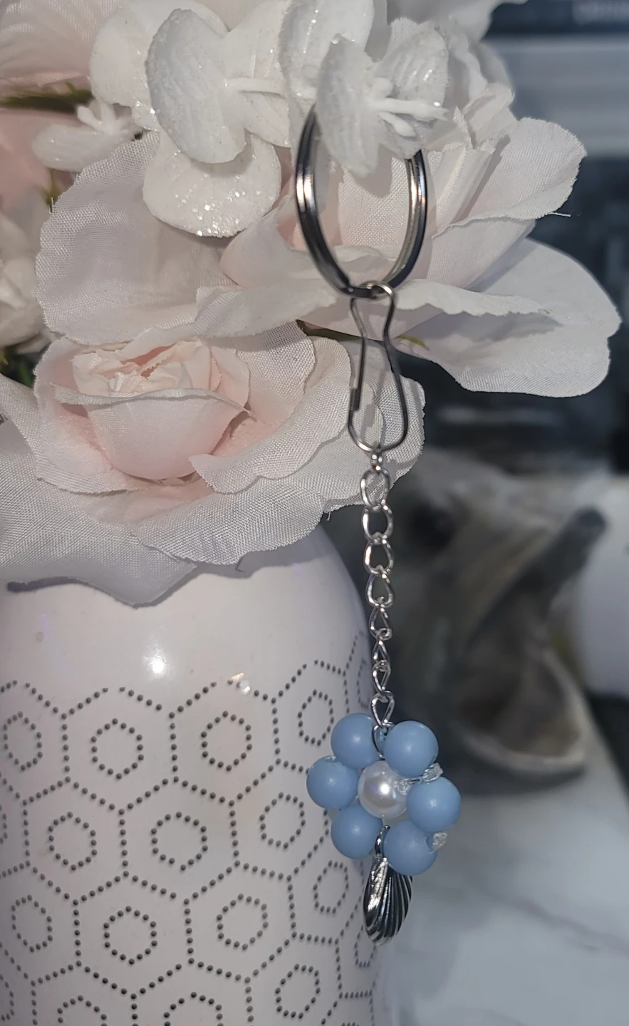 Handmade Beaded Flower Keychains (Set of 4) - photo 2