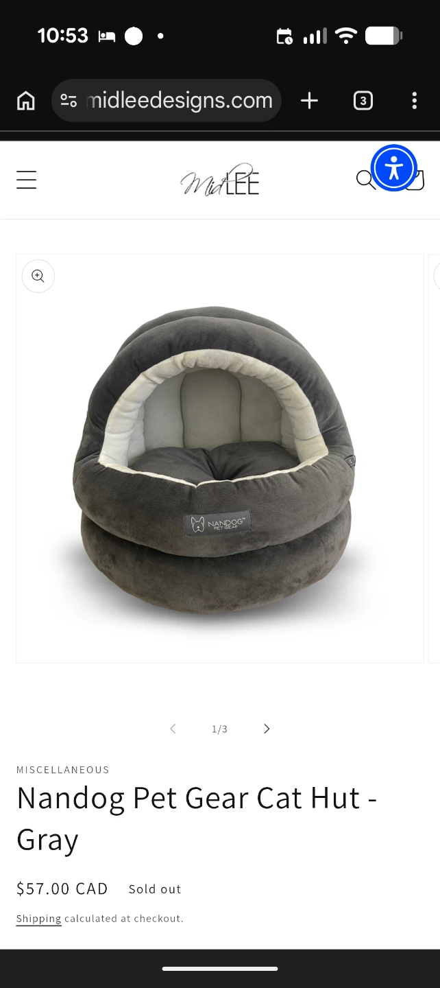 Nandog Pet Gear Cat Hut - Gray - photo 3