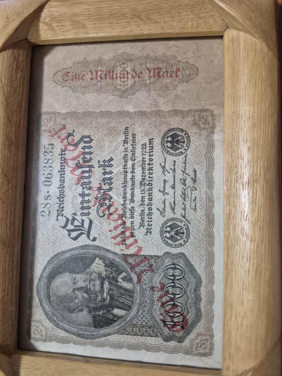 1922 German One Hundred Thousand Mark Banknote