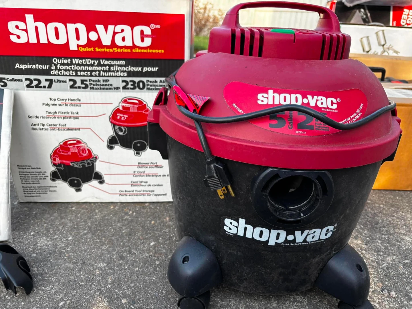 Shop-Vac 5 Gallon Quiet Wet/Dry Vacuum - photo 3