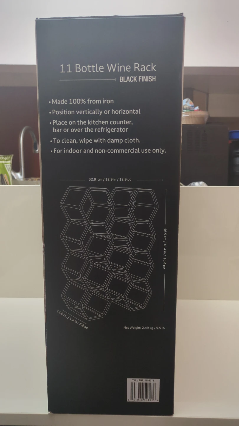 Evergreen 11-Bottle Wine Rack - Modern Geometric Design - photo 2
