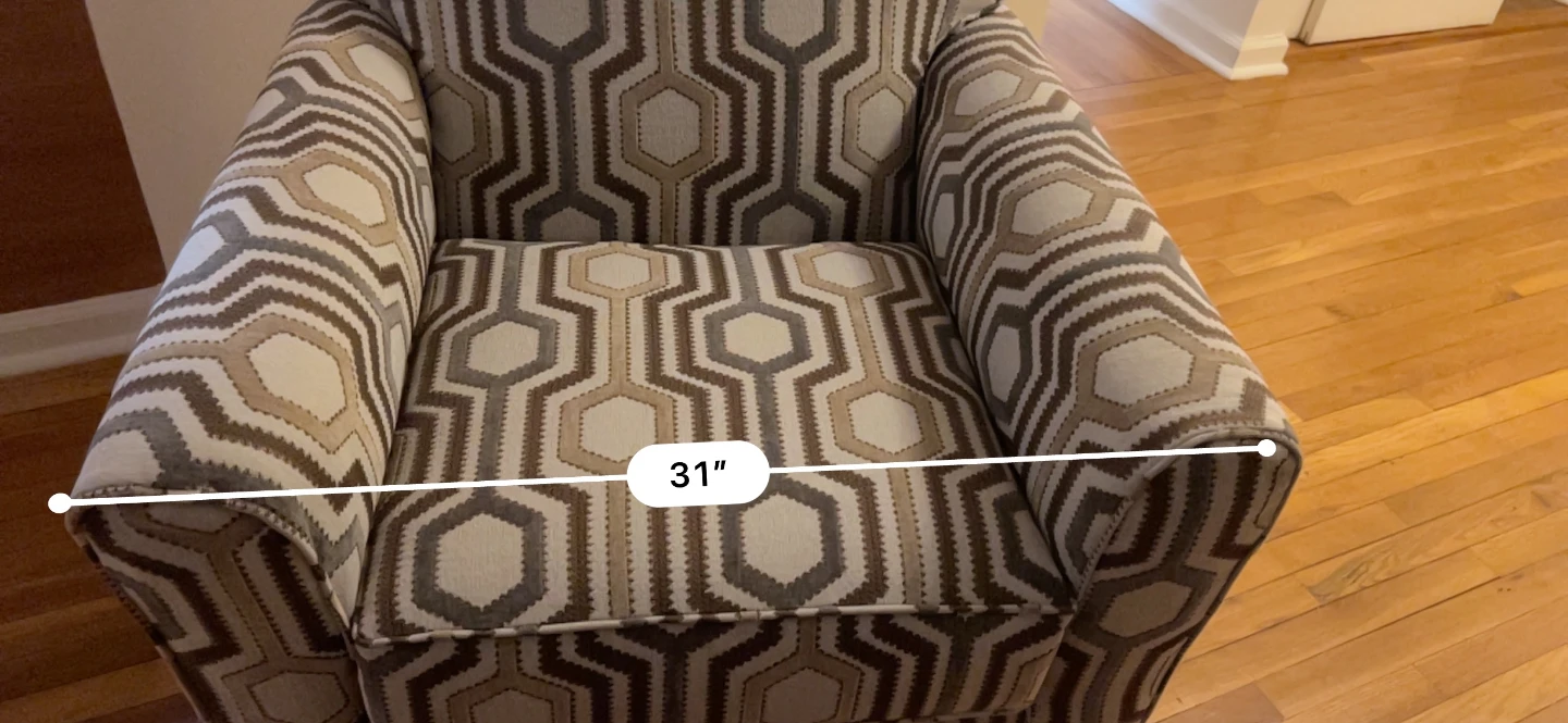 Accent Chair with Geometric Pattern - photo 3