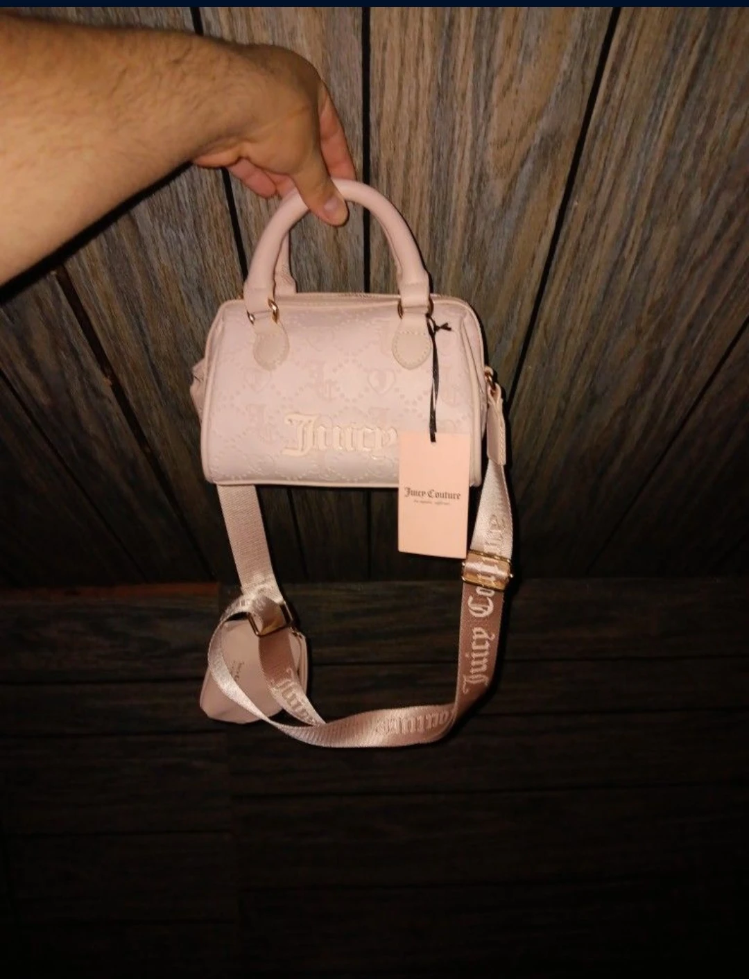 Juicy Couture Semi Charmed Satchel Pink Clay