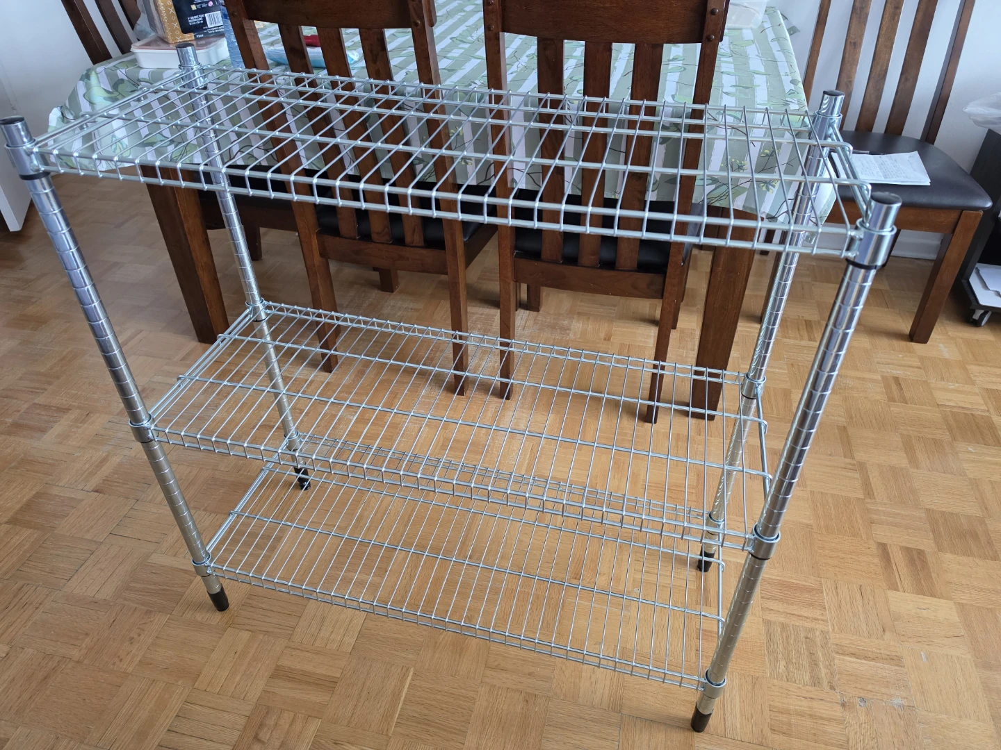 Wire Shelving Unit with 3 Tiers