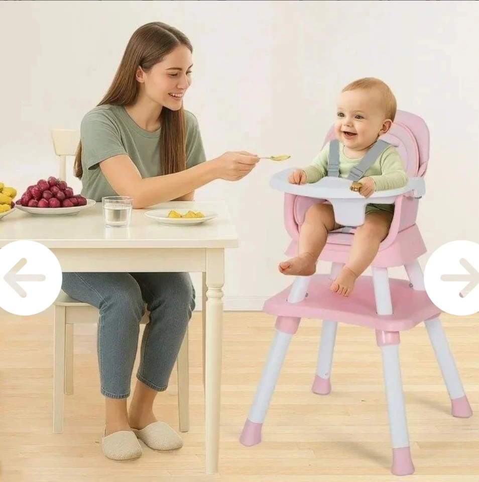 Pink Convertible High Chair and Table Set - photo 5