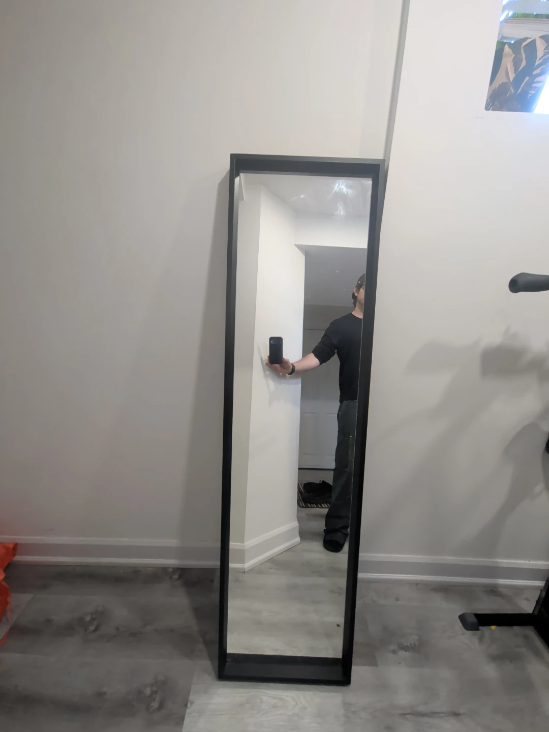 Full Length Mirror with Black Frame - photo 2